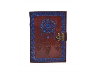 Antique New Tool Cut Work Handmade Dream Catcher Design Leather Journal Notebook 120 Pages Blank Unlined Paper Notebook & Sketchbook